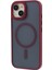 Magsafe Tpu+Pc Telefon Vaka Kırmızısı ile Uyumlu iPhone15 Plus Kılıfı Için Mat Telefon Kapağı (Yurt Dışından) 3