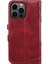 iPhone15 Pro Deri Kılıf Dalgalı Doku Kapağı Stand Cüzdan-Kırmızı (Yurt Dışından) 4