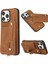 iPhone15 Pro Cover Tpu+Pu Deri Kart Tutucu Kickstand Telefon Vaka-Kahverengi (Yurt Dışından) 1