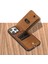 iPhone15 Pro Cover Tpu+Pu Deri Kart Tutucu Kickstand Telefon Vaka-Kahverengi (Yurt Dışından) 5