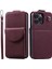 iPhone15 Pro Case Cüzdan Stand Pu Deri Telefon Kapağı Straps-Wine Red ile (Yurt Dışından) 1