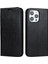 iPhone15 Pro Max Crazy Horse Doku Cüzdan Telefon Kapağı Orijinal Inek Deri Stand Kart-Siyah (Yurt Dışından) 1
