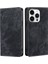 iPhone15 Pro-Drop Anti-Drop Deri Cüzdan Telefon Kılıfı Rfıd Engelleme Katlama Stand Kapağı Black (Yurt Dışından) 1