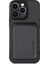 iPhone15 Pro Fiber Pu Deri Kaplamalı Pc+Tpu Cover-Black Için Çıkarılabilir Manyetik Kart Tutucu Telefon Kılıfı (Yurt Dışından) 1