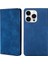 iPhone15 Pro Pu Deri Kart Tutucu Için Telefon Kılıfı Cilt-Touch Damla Geçirmez Stand Kapak Mavisi (Yurt Dışından) 1
