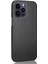 iPhone15 Pro Max Litchi Doku Koruyucu Kılıf Pu Deri Kaplamalı Tpu Akıllı Telefon Kapak Black (Yurt Dışından) 1