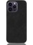 iPhone15 Pro Max Litchi Doku Koruyucu Kılıf Pu Deri Kaplamalı Tpu Akıllı Telefon Kapak Black (Yurt Dışından) 2