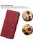 iPhone15 Pro Geometrik Basılı Düz ​​renkli Mikrofiber Deri Telefon Kapak Kırmızısı Için Stand Cüzdan Kılıfı (Yurt Dışından) 2