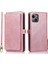 iPhone15 Plus Cep Telefonu Kılıfı Çıkarılabilir 2'si 1'ör Cüzdan Deri Kapak Strap-Rose Altın (Yurt Dışından) 1