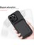 iPhone15 Pro Fiber Pu Deri Kaplamalı Pc+Tpu Cover-Black Için Çıkarılabilir Manyetik Kart Tutucu Telefon Kılıfı (Yurt Dışından) 5