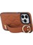 iPhone15 Pro Kickstand Case Wave Desen Anti-Çizelge Pu+Tpu Telefon Kapak-Kahverengi (Yurt Dışından) 3