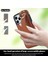 iPhone15 Pro Kickstand Case Wave Desen Anti-Çizelge Pu+Tpu Telefon Kapak-Kahverengi (Yurt Dışından) 4