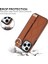 iPhone15 Pro Kickstand Case Wave Desen Anti-Çizelge Pu+Tpu Telefon Kapak-Kahverengi (Yurt Dışından) 5