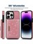 iPhone15 Pro Rfıd Engelleme Kickstand Cover Pu Deri+Tpu Rhinestone Dekor Cüzdan Telefon Kılıfı Omuz Kayışı Ros (Yurt Dışından) 2