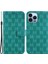 iPhone15 Pro Max Stand Cüzdanı Çift 8 Şekilli Baskalı Telefon Kılıfı El Strap-Green (Yurt Dışından) 1