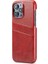iPhone15 Pro Case Waxy Pu Deri+Pc Kart Tutucu Telefon Kapak-Kırmızı (Yurt Dışından) 5