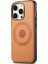 iPhone15 Pro Max Magnetic Telefon Kılıfı Pu Derek Kaplamalı Tpu+Pc Kapak-Khaki (Yurt Dışından) 1