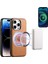 iPhone15 Pro Max Magnetic Telefon Kılıfı Pu Derek Kaplamalı Tpu+Pc Kapak-Khaki (Yurt Dışından) 2