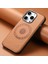 iPhone15 Pro Max Magnetic Telefon Kılıfı Pu Derek Kaplamalı Tpu+Pc Kapak-Khaki (Yurt Dışından) 5