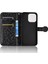 iPhone15 Pro Max Dot Için Baskılı Şok Geçirmez Kapak Deri Cüzdan Stand Mobil Telefon Vaka Black (Yurt Dışından) 4