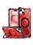 iPhone15 Plus Artı Manyetik Kasa Yüzük Tutucu Kickstand Koruyucu Telefon Kapak-Kırmızı (Yurt Dışından) 1
