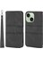 iPhone15 Plus Kasa Için Strap-Black ile Pu Deri Cüzdan Önleyici Telefon Kapağı (Yurt Dışından) 1