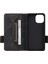 iPhone15 Plus Önce Çizgiye Karşı Kapak Donanım Dekoru Telefon Kılıfı Pu Deri Cüzdan Stand Kabuk Black (Yurt Dışından) 5