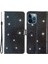 iPhone15 Pro Glittery Telefon Deri Kılıf Anti-Drop Stand Cüzdan Telefon Kapak Black (Yurt Dışından) 1