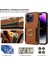 iPhone15 Pro Pu Deri+Tpu Kart Yuvaları Kasa Çember Kickstand Rfıd Engelleme Telefon Kapak-Kırmızı (Yurt Dışından) 2