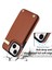 iPhone15 Plus Anti-Shock Kılıfı Tpu+Pu Deri+Metal Telefon Kapağı Kart Tutucu-Brown (Yurt Dışından) 3