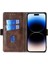 iPhone15 Plus Için Cüzdan Telefon Kılıfı Retro Deri Kontrast Renk Stand Manyetik Folio Cover-Blue+Gri (Yurt Dışından) 2