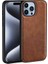 iPhone15 Pro Max Case Pu Deri Kapalı Tpu+Pc Akıllı Telefon Kabuk-Brown (Yurt Dışından) 1