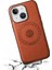 iPhone15 Plus Magsafe Deri+Pc+Tpu Cover-Brown ile Uyumlu Manyetik Kasa Için (Yurt Dışından) 3