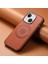 iPhone15 Plus Magsafe Deri+Pc+Tpu Cover-Brown ile Uyumlu Manyetik Kasa Için (Yurt Dışından) 5