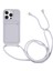 iPhone15 Pro Sıvı Silikon Kart Yuvası Için Strap-Grey ile Anti Scratch Koruma Telefon Kılıfı (Yurt Dışından) 1