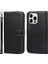 iPhone15 Pro Cep Telefonu Kılıfı R61 Doku Stand-Black ile Dikiş Pu Deri Kapağı Düştü (Yurt Dışından) 1