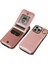 iPhone15 Pro Max Case Litchi Doku Pu Deri+Tpu Telefon Kapağı Kart Yuvası Golü Altın (Yurt Dışından) 3