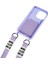 iPhone15 Pro Yumuşak Ince Koruyucu Kılıf Sıvı Silikon Kart Tutucu Kapak Strap-Purple (Yurt Dışından) 3