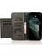 iPhone15 Pro Fermuar Cep Telefonu Kılıfı 5 Kart Yuvaları Buzağı Doku Pu Deri Stand Kapak Black (Yurt Dışından) 2