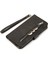 iPhone15 Pro Fermuar Cep Telefonu Kılıfı 5 Kart Yuvaları Buzağı Doku Pu Deri Stand Kapak Black (Yurt Dışından) 5