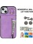 iPhone15 Plus Için Arka Kabuk Artı Telefon Kasası Rfid Engelleme Cüzdan Retro Pu+Tpu Kickstand Kapak-Mor (Yurt Dışından) 3