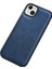 iPhone15 Pl Pu Deri Kaplamalı Tpu+Pc Kapağı Retro Anti-Scratch Telefon Kılıf Mavisi (Yurt Dışından) 1