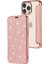 iPhone15 Pro Kart Tutucu Glitter Toz Anti-Çizelge Pu Deri+Tpu Şeffaf Telefon Kapak Çizgi Altın (Yurt Dışından) 1