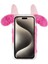 iPhone15 Pro Furry Peluş Kılıf Süt Inek Kulak Tarzı Tpu Yumuşak Telefon Kabuk Rose (Yurt Dışından) 5
