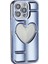 iPhone15 Pro Max Tpu Telefon Kılıfı Için Mns Serisi 3D Kalp Heart Lens Koruma Mavisi (Yurt Dışından) 1