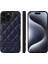 iPhone15 Pro Rhombic Grid Doku Kılıfı Pu Deri Kaplamalı Pc+Tpu Telefon Kapak Mavisi (Yurt Dışından) 5