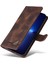 iPhone15 Pro Max Stand Kabuk Flip Cüzdan Anti-Çizgi Pu Deri Kılıf Cilt Touch Telefon Kapak Brown (Yurt Dışından) 5