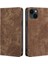 iPhone15 Plus Rfıd Için Deri Cüzdanı Engelli Telefon Kılıfı Manyetik Anti-Drop Standı Kapak-Kahverengi (Yurt Dışından) 1