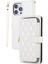 iPhone15 Plus Anti Drop Pu+Tpu Telefon Kılıfı Rhombus Dikiş Fermuar Cüzdan Telefon Kapağı Bilek Kayış-Beyaz (Yurt Dışından) 5