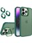 iPhone15 Pro Phone Case Lens Protector Lens Çerçeve Kickstand Tpu+Pc Kapak-Blackish Green Için (Yurt Dışından) 1